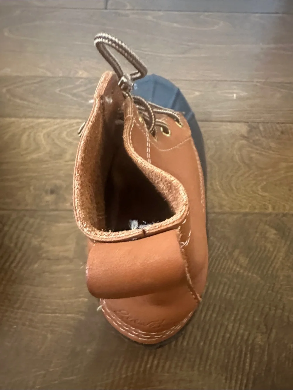 Eddie Bauer Duck Boots in Brown and Navy